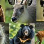 Wildlife in Japanese mountains